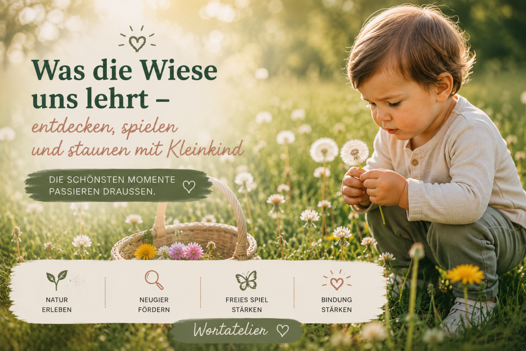 Mein Sohn hat zum ersten Mal einen Löwenzahn in die Hand genommen und ihn mit der Ernsthaftigkeit eines kleinen Forschers untersucht. Es braucht kein großes Programm, um gemeinsam zu entdecken.