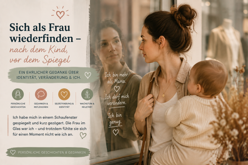 Ich habe mich in einem Schaufenster gespiegelt und kurz gezögert. Die Frau im Glas war ich – und trotzdem fühlte sie sich für einen Moment nicht wie ich an.