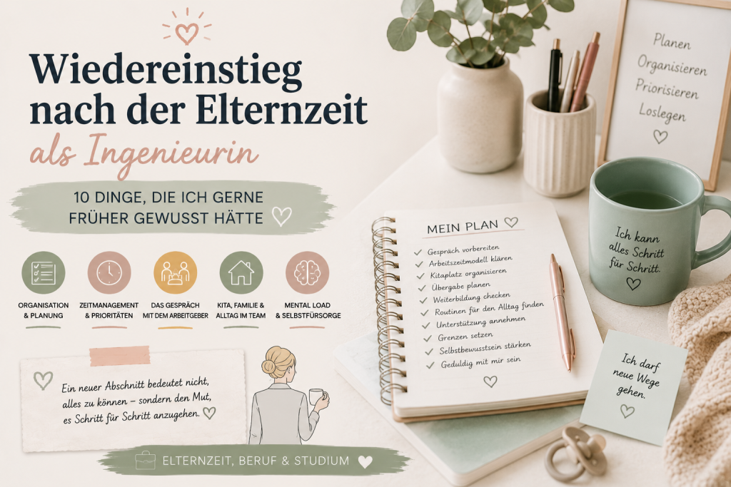 Irgendwann wird aus dem abstrakten Gedanken an den Wiedereinstieg ein konkreter Plan mit Datum, Gespräch, Kitaplatz und tausend Fragen. Was muss ich eigentlich wissen?