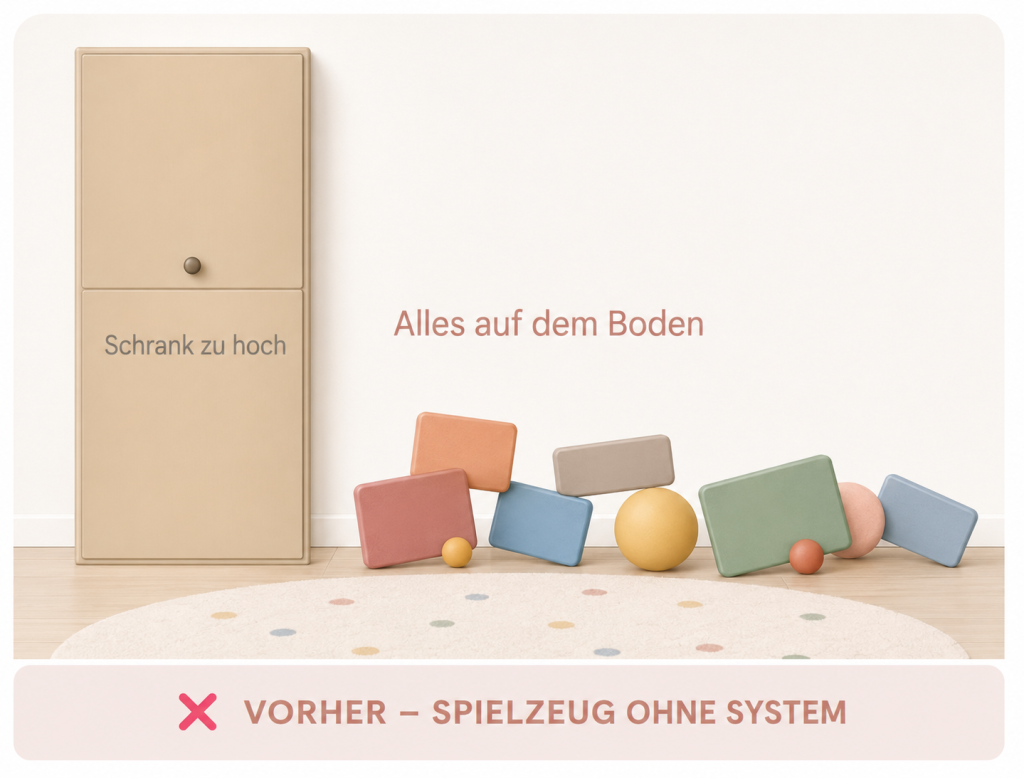 Vorher - Spielzeug ohne System