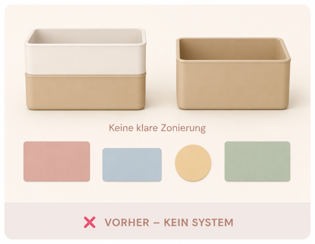 Vorher - Kein System