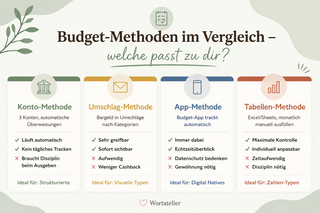 Budget-Methoden im Vergleich - welche passt zu dir?
